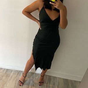 DRAPED LINGERIE-STYLE DRESS